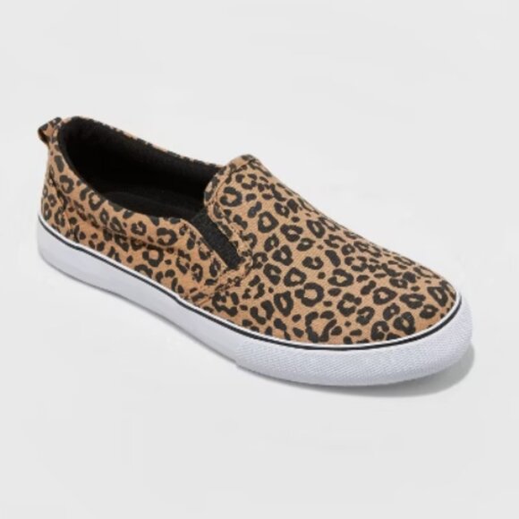 a new day Shoes - Millie Twin Gore Slip-On Sneakers - Cheetah Print